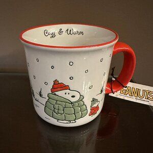 Peanuts Snoopy Woodstock "Cozy & Warm" 21 oz Mug NWT 2025 Winter Holiday Season